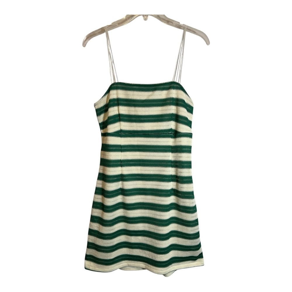 Show Me Your Mumu Women's Green Stripe Clarissa Sleeveless Dress Size Large